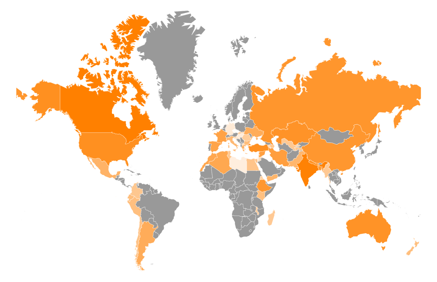 Main growing regions map